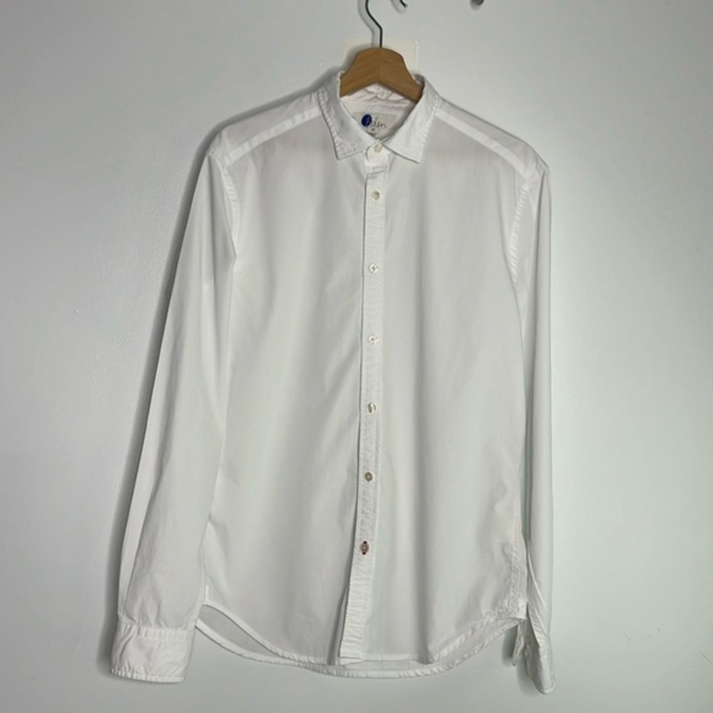 Boden white cotton button down shirt size medium slim fit